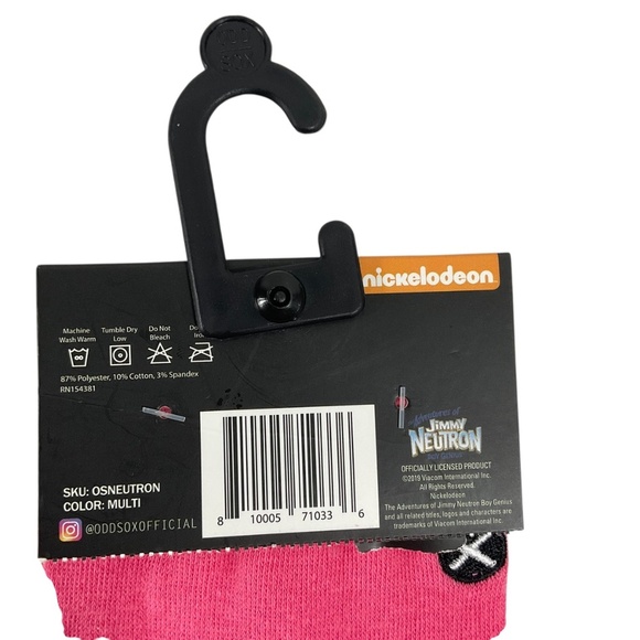 Nickelodeon Odd Sox Jimmy Neutron & Carl Wheezer Crew Socks ( 1 pair of socks ) - Picture 10 of 10